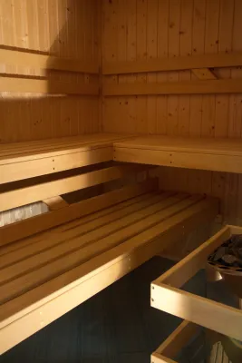 Finská sauna v penzionu příjemně prohřeje celé tělo