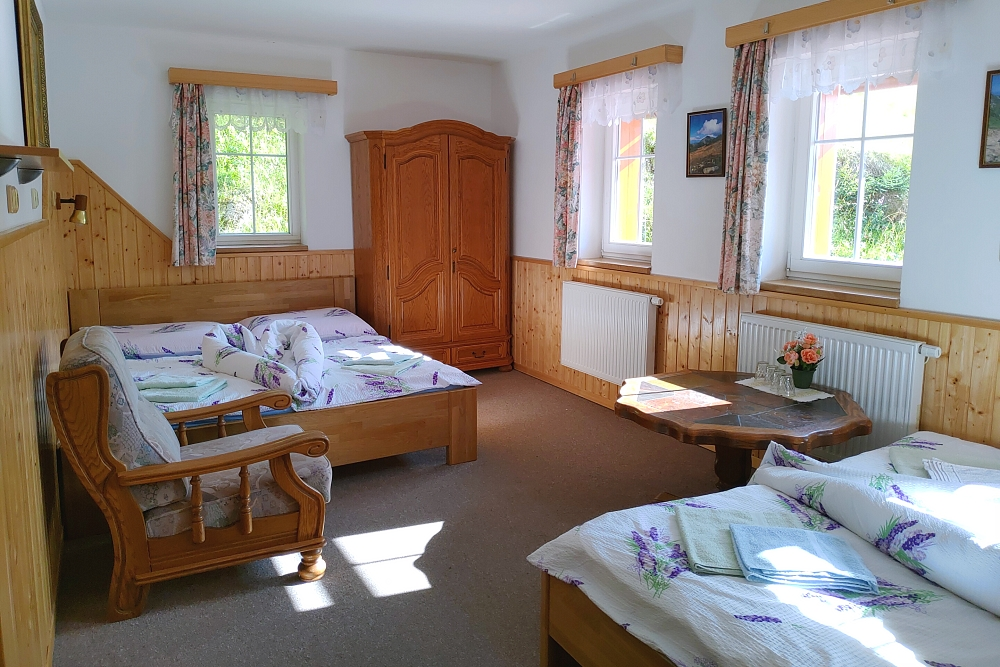 Rooms in the pension U Veselych